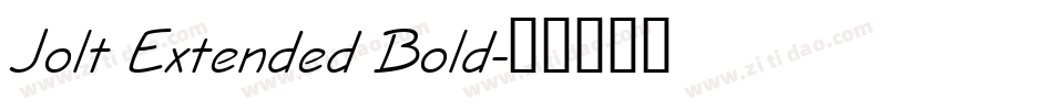 Jolt Extended Bold字体转换